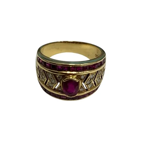 買取品のご紹介✨️K18 ダイヤ/ルビーリング💍